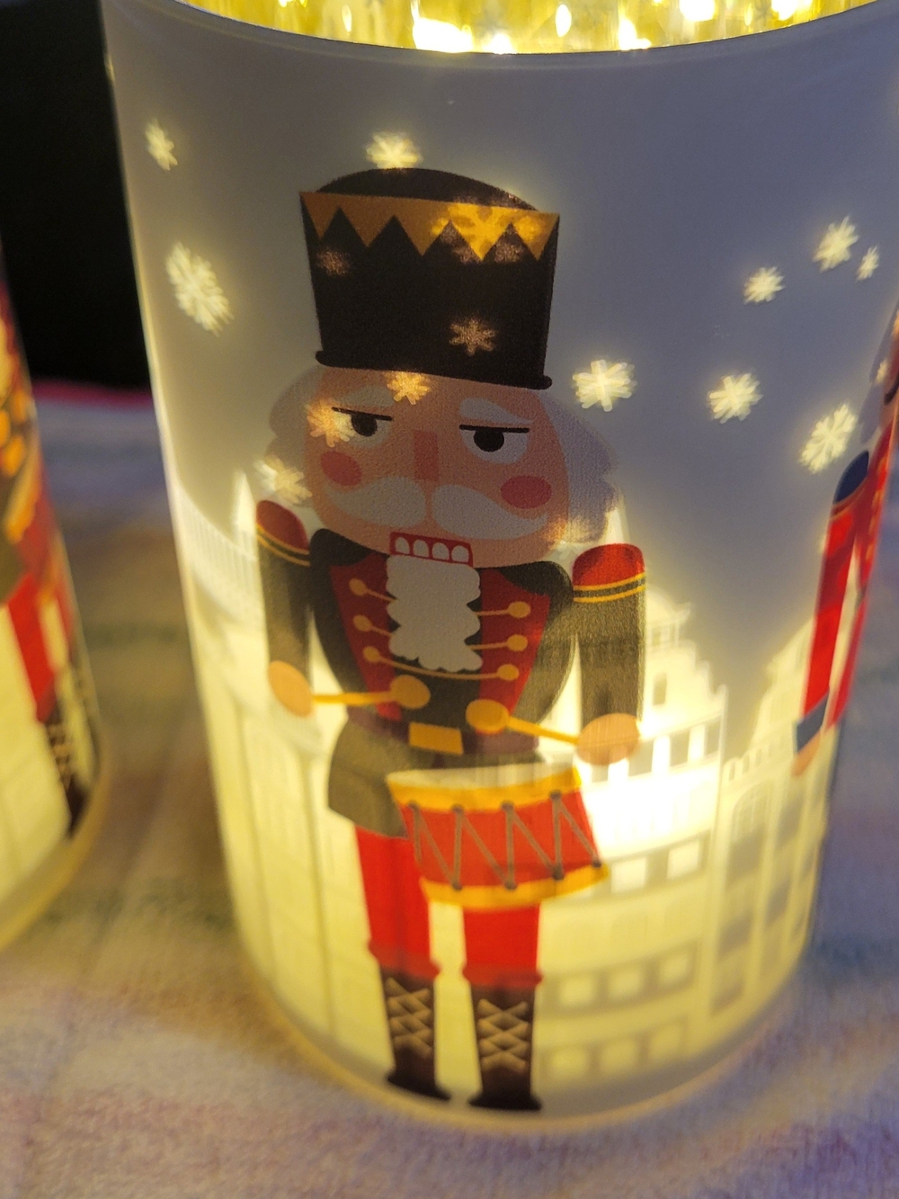 Nutcracker Decorative LED Candle Holders - Yellow Accent - Picture 4 of 6
